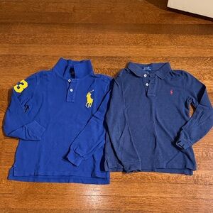 Polo by Ralph Lauren Kids Blue and Navy Long Sleeve Polos